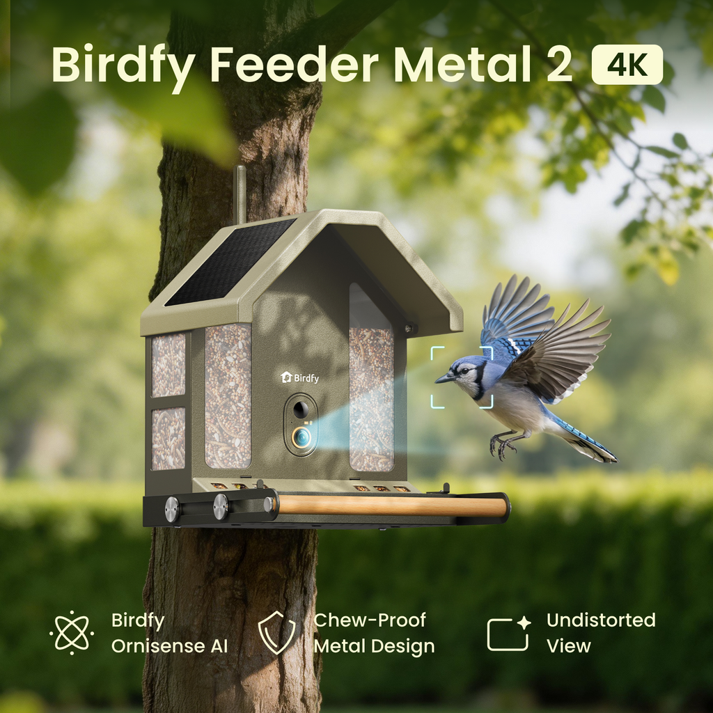 Birdfy Smart Bird Feeder with Camera, 4K Ultra HD, Free AI Bird Identi ...