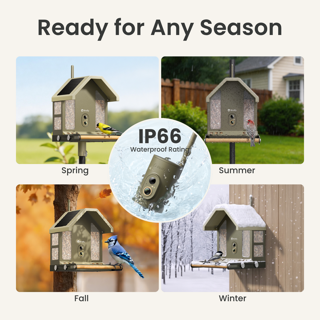 Birdfy Smart Bird Feeder with Camera, 4K Ultra HD, Free AI Bird Identi ...