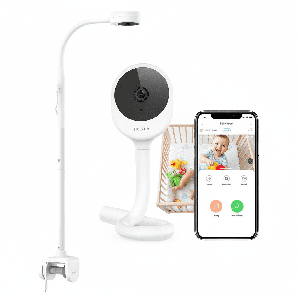 NETVUE Peekababy Baby Camera Monitor, Wireless Baby Monitor with Camer ...