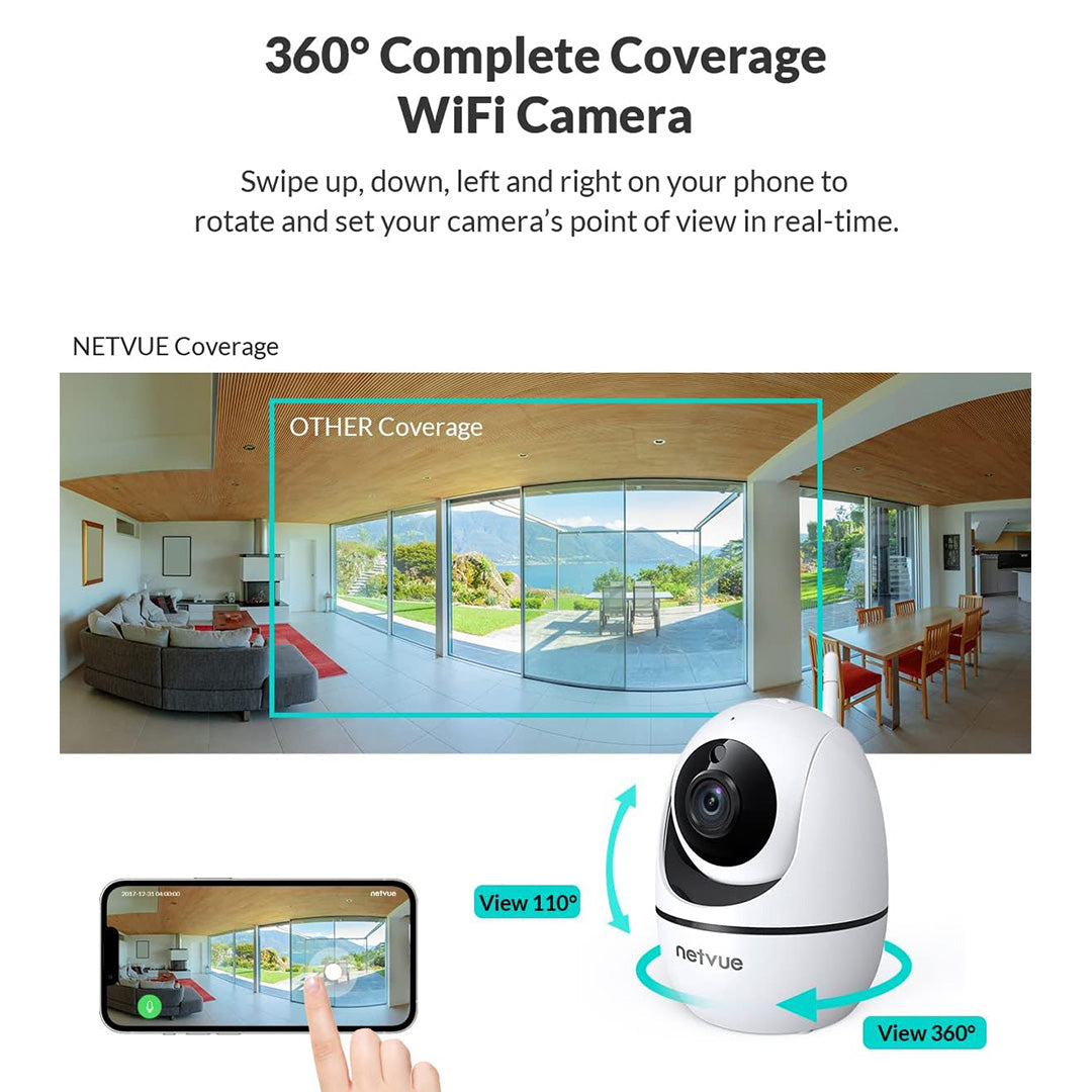 Netvue Orb Mini 360-degree Indoor Home Security Camera