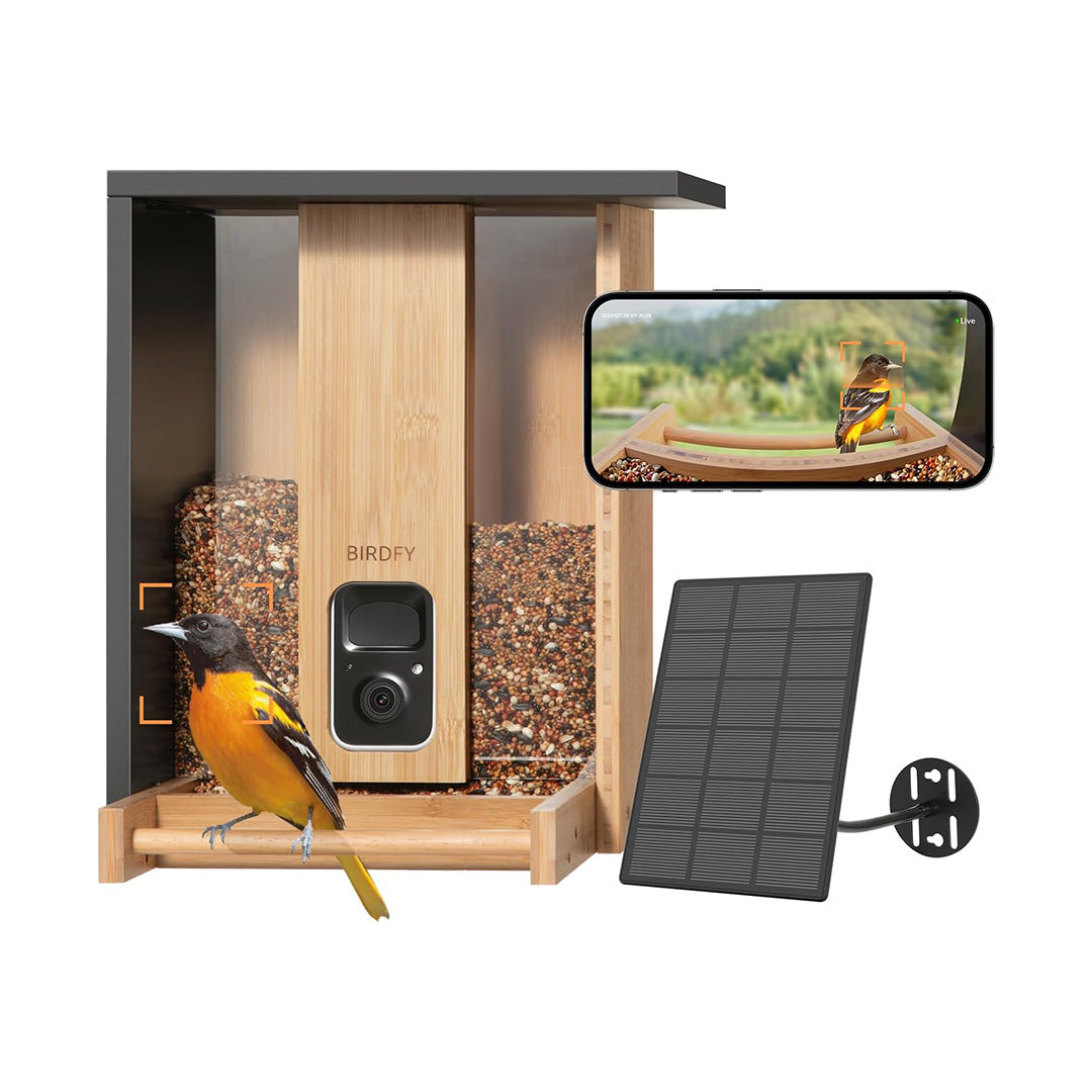 Birdfy Feeder Bamboo - Upgraded Smart Bird Feeder for Your Backyard